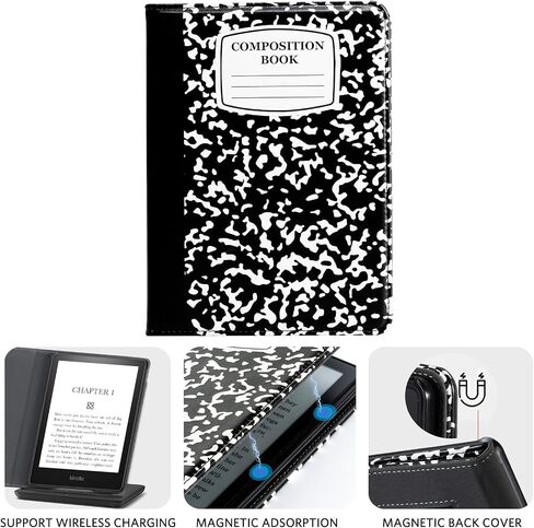 حافظة CoBak مع حامل لجهاز Kindle Paperwhite - غطاء متين من جلد البولي يوريثان مع خاصية التنبيه التلقائي للنوم، وفتحة للبطاقة، وميزة حزام اليد - يناسب جهاز Kindle Paperwhite من الجيل الحادي عشر مقاس 6.8 بوصات إصدار التوقيع 2021 in Saudi Arabia