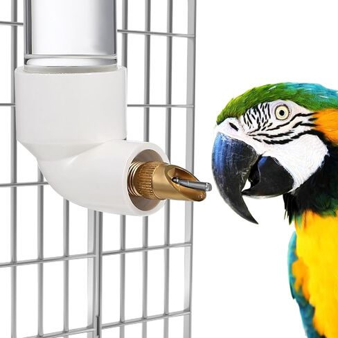 Balacoo Bird Drinker Waterer - Bird Feeder for Cage, Parrot Automati Drinking Device Water Dispenser with Bell Toy for Cockatiel Parakeet Conure in Saudi Arabia