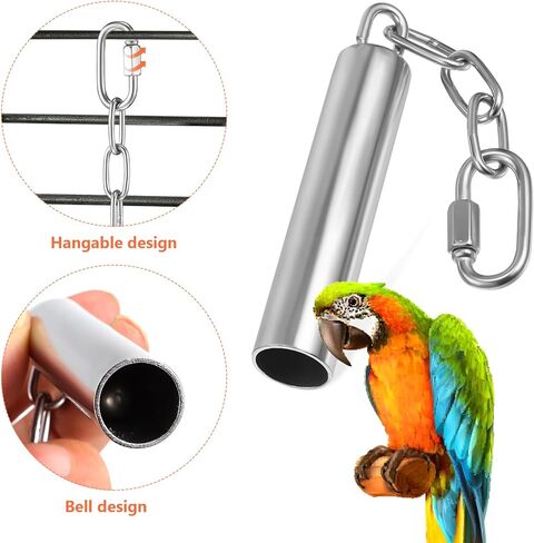 Balacoo Bird Drinker Waterer - Bird Feeder for Cage, Parrot Automati Drinking Device Water Dispenser with Bell Toy for Cockatiel Parakeet Conure in Saudi Arabia