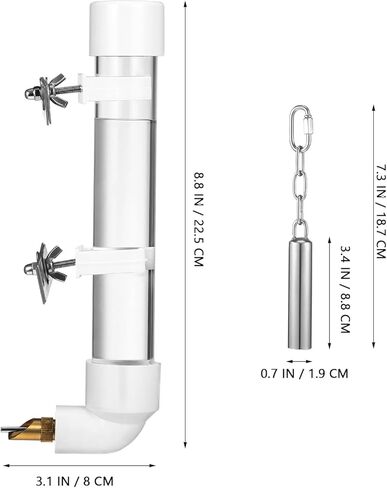 Balacoo Bird Drinker Waterer - Bird Feeder for Cage, Parrot Automati Drinking Device Water Dispenser with Bell Toy for Cockatiel Parakeet Conure in Saudi Arabia