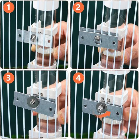 Balacoo Bird Drinker Waterer - Bird Feeder for Cage, Parrot Automati Drinking Device Water Dispenser with Bell Toy for Cockatiel Parakeet Conure in Saudi Arabia