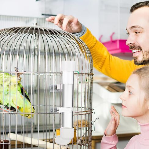 Balacoo Bird Drinker Waterer - Bird Feeder for Cage, Parrot Automati Drinking Device Water Dispenser with Bell Toy for Cockatiel Parakeet Conure in Saudi Arabia