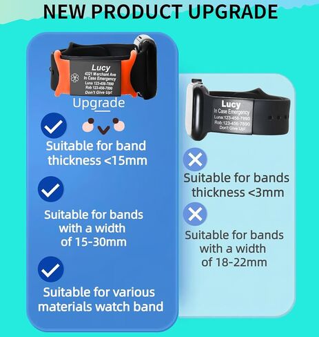 علامة تنبيه طبية للصرع لسوار الساعة من الفولاذ المقاوم للصدأ والسيليكون المرن علامة الطوارئ الطبية محفورة بالليزر علامة الإسعافات الأولية باللون الأسود in Kuwait