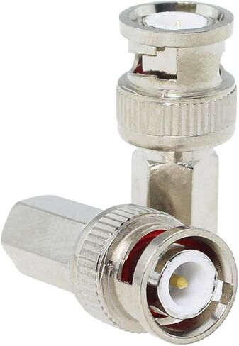 10PCS 3.2cm/1.3inch BNC Locking Mechanism High Tolerance Fitting RG59 Cable Connection Adapter BNC Male Stranded Coaxial RG59 Connector Suitable for Antennas Cable Satellite and CCTV in Saudi Arabia