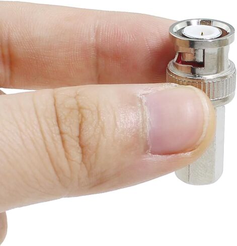 10PCS 3.2cm/1.3inch BNC Locking Mechanism High Tolerance Fitting RG59 Cable Connection Adapter BNC Male Stranded Coaxial RG59 Connector Suitable for Antennas Cable Satellite and CCTV in Saudi Arabia