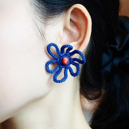 Women's Drop & Dangle Earrings - Beautifully Crafted, Handmade Crochet Bohemian Earrings, suitable for gift giving, perfect for your birthday party, Christmas, and other gift-giving occasions in Saudi Arabia