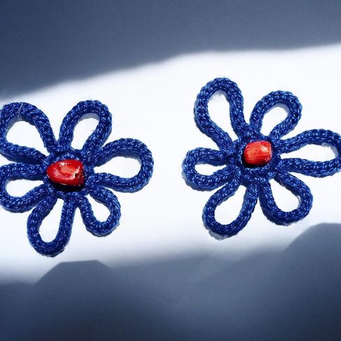Women's Drop & Dangle Earrings - Beautifully Crafted, Handmade Crochet Bohemian Earrings, suitable for gift giving, perfect for your birthday party, Christmas, and other gift-giving occasions in Saudi Arabia