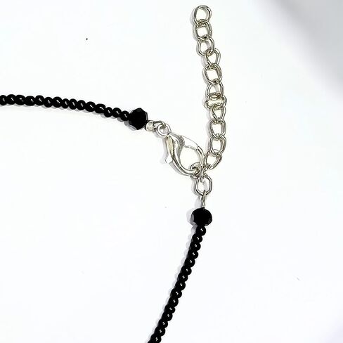 Black Bead Crystal Charm Anklet Bracelet Handmade Simple Summer Beach Waterproof Ankle Foot Chain Bracelets for Women Minimalist Jewelry-Adjustable .. (Design 14) in Saudi Arabia