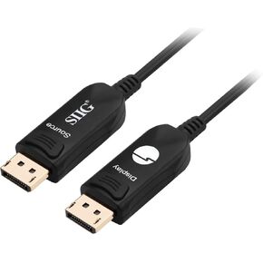 SIIG Fiber Optical DisplayPort to DisplayPort Cable 4K @60Hz YUV 4:4:4-49 ft, 3D Compatible for Gaming Monitor Graphics Card TV PC Laptop (CB-DP2211-S1)