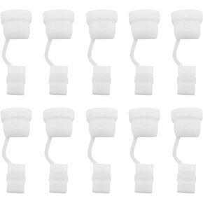 10pcs Wire Cover Round Cable Wire Strain Relief Bush Grommet Round Strain Relief Bushing Electric Cable Protection Cord Buckle 6N3-4, White