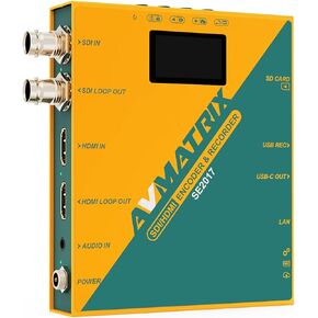 جهاز تشفير ومسجل بث الفيديو AVMATRIX SE2017 HDMI SDI RTMP RTSP UDP HTTP SRT مع التقاط USB لكنيسة مؤتمر البث