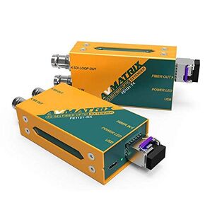 AVMATRIX FE1121 3G-SDI Fiber Optic Extender 20km Local SDI Loop Out and Dual SDI outputs and Supports 3G/HD/SD SDI Signals