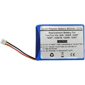 900mAh Battery For TomTom VIA 135,135M,1405,1405M,1405T,1435,1435T,1435TM,1535,1535, TomTom Live 1535, 1535M,1535TM,1535M Live,1605,1605TM,TomTom Go 1535 Live,1535M Live,6027A0114501 KL1 Z1230 4EN52