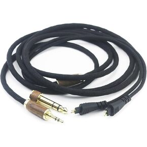 NewFantasia 6N OCC Copper Silver Plated Upgrade Audio Cable Compatible with Fostex TH-900 MKII, TH610, TH900 MK2 Premium Headphones with 3.5mm Male and 6.3mm Adapter Walnut Wood Shell in Kuwait