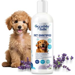 Natural Dog Shampoo – Sensitive Skin, Dry & Itchy Skin Relief, Oatmeal & Aloe, for Smelly Dogs, Hypoallergenic, Tearless, Made in USA, 16oz (Vanilla Ice Cream - Oatmeal & Aloe)