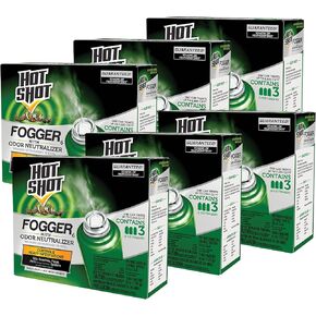 Hot Shot Pest Control Fogger, Kills Roaches, Ants, Spiders & Other Insects On Contact, Controls Heavy Infestations Indoorsy, 6-pack - 18-count