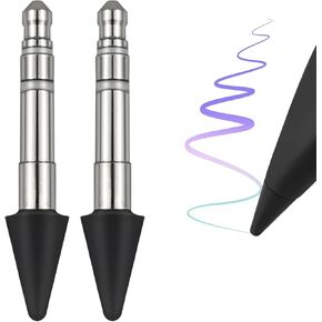 Slim Pen 2 Tips, Replacement fits for Surface Slim Pen 2, Real-Time Sensitivity Replacement nibs fits for Surface Pro 8/Surface Pro X/Surface Laptop Studio/Surface Duo 2 Table Pen (2)