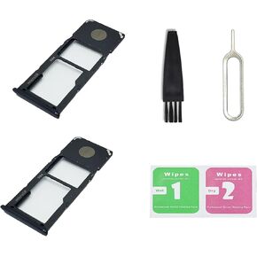 for Galaxy A20 Single SIM Card Tray Replacement, Single SIM Card Slot Holder Compatible with Galaxy A20 US Single-Sim Version (Black)