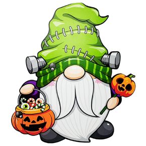 Halloween BOO Door Sign Decor Halloween Gnome Door Hanger, Halloween Gnomes Hanging Sign Wooden Decorations Rustic Happy Halloween for Porch Home Wall Farmhouse Outdoor (White)