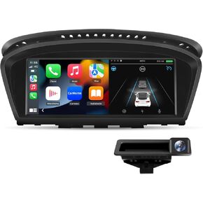 Android 13 Car Radio for BMW 3/5 Series E60 E61 E63 E64 E90 E91 E92 CCC (2004-2008),4+64GB Stereo CarPlay Android Auto Multimedia Player GPS iDrive System Retained 4G WiFi with Reverse Camera