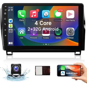 Leadfan Car Stereo Radio for Toyota Tundra 2007-2013 Toyota Sequoia 2008-2018 with Wireless Carplay Android Auto, 10.1'' Touch Screen Car Radio Upgrade with Bluetooth/WIFI/GPS Navigation/Backup Camera