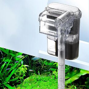 Aquarium Filter, Mini Quiet USB Waterfall Fish Tank Filter, Adjustable Water Flow Oxygen Increasing Wall Mounted USB Filting Equipment for Aquariums Fish Tank,2.5W