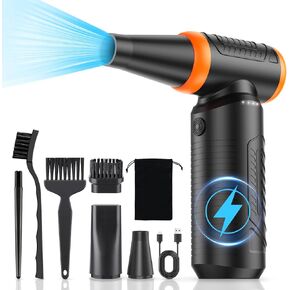 Compressed Air Duster, 200,000 RPM Electric Air Duster for Computer, 3 Gear Adjustable High-Speed Air Blower, 9,000mAh Large Battery Reusable no Canned Keyboard Cleaner for Office, Home, Car