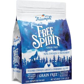 Triumph Free Spirit Deboned Chicken, Carrot, & Cranberry Recipe Dry Dog Food, 26 LB