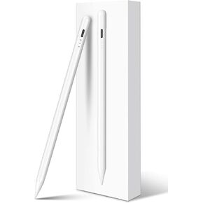 Stylus Pen for iPad, 13 mins Fast Charge Apple iPad Pencil with Palm Rejection, Tilt Sensitivity, Work for 2018-2024 iPad Air 3/4/5/M2, iPad Mini 5/6, iPad 6/7/8/9/10, iPad Pro 11"/12.9"/M4 (White)