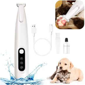 ZNZ Upgrade Dog Paw Trimmer for Grooming,Pet Hair Trimmer with LED Display,Rechargeable Low Noise Pet Trimmer,Cordless Dog Clippers for Paws, Eyes, Ears, Face, Rump