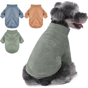 Dog Sweater, 3 Pack Dog Sweaters for Small Dogs Girl Boy, Ultra Soft Warm Puppy Clothes Dog Coat for Winter (Rose+Lt Pink+Lt Purple, Small)