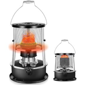 Kerosene Heater, Kerosene Heaters for Indoor Use, Portable Heater for Camping, Kerosene Stove Non Electric Heaters for Outdoor, Emergency Oil Heater for Heating, Garage, Cooking(4.5L, White)