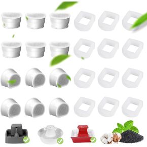 Cat Water Fountain Filter,Cat Fountain Filter Replacement Filters compatible Compatible with Drinkwell Cat Fountain&Dog Fountain,16 Pack Pet Fountain Filter Replacement