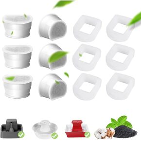Cat Water Fountain Filter,Cat Fountain Filter Replacement Filters compatible Compatible with Drinkwell Cat Fountain&Dog Fountain,16 Pack Pet Fountain Filter Replacement