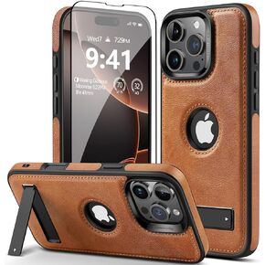 حافظة جلدية مغناطيسية قوية لهاتف iPhone 16 Pro Max، [متوافقة مع MagSafe]، حافظة هاتف رفيعة قابلة للتعديل لهاتف iPhone 16 Pro Max (2024) 6.9 بوصة (بني)