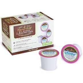 EZ-Rinse Cleaning Cups 10-Pack - Single Serve Coffee Brewer Cleaning Cup - Safe, Non-Toxic, Easy to Use - K Brewer Rinse Pods