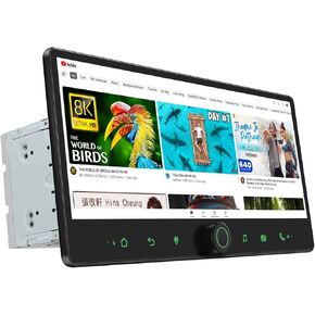 JOYING Double Din Car Stereo 12.3 بوصة راديو السيارة Android 12 وحدة رئيسية 8 جيجابايت + 128 جيجابايت مع Carplay اللاسلكي Android Auto GPS Navigation AM/FM Radio Mirror Link (JY-HZD03N8)