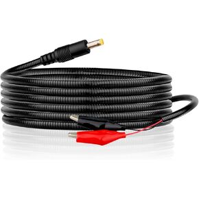 KSK 98-inch (4.0x1.7mm) Chew Proof Trail Camera Power Cord,with Alligator Clips