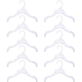 POPETPOP Dog Apparel Hangers Set 10 pcs Dog Clothes Hangers Plastic Dog Puppy Pet Clothes Rack Hanger for Small Dog Clothes