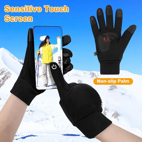USB Heated Gloves, Warm Winter Heated Gloves with 3 Adjustable Temperature Non-Slip Electric Touchscreen Gloves Hand Warmers Work Unisex Washable Fleecing Glove for Men Women Indoor Outdoor in Kuwait