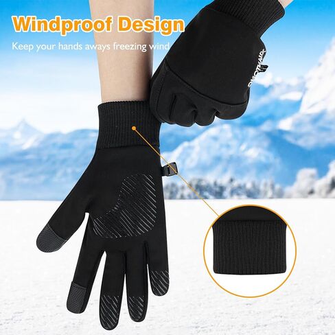 USB Heated Gloves, Warm Winter Heated Gloves with 3 Adjustable Temperature Non-Slip Electric Touchscreen Gloves Hand Warmers Work Unisex Washable Fleecing Glove for Men Women Indoor Outdoor in Kuwait
