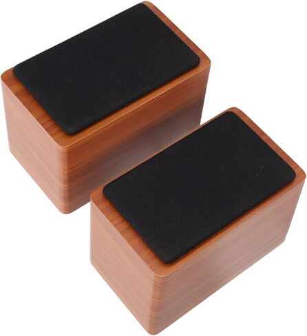 5V 3W USB Wired Wood Computer Speakers, 5.0 Sound Channel 2.0 Stereo Sound Speaker for Music, Movies, Gaming, for Laptop, Notebook, Desktop, Computer (Walnut Wood) in Saudi Arabia