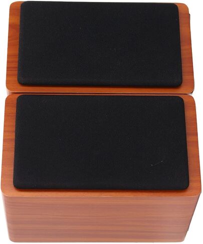 5V 3W USB Wired Wood Computer Speakers, 5.0 Sound Channel 2.0 Stereo Sound Speaker for Music, Movies, Gaming, for Laptop, Notebook, Desktop, Computer (Walnut Wood) in Saudi Arabia