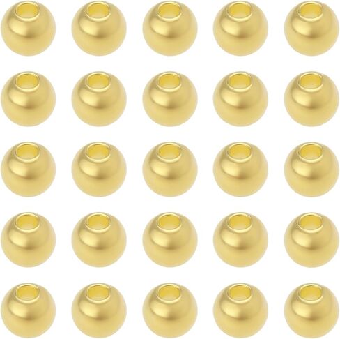 100PCS Fly Tying Brass Beads Fishing Hook Weight for Freshwater and Saltwater Fishing Slotted Fly Tying Beads Fishing Gear Accessories Gold in Saudi Arabia