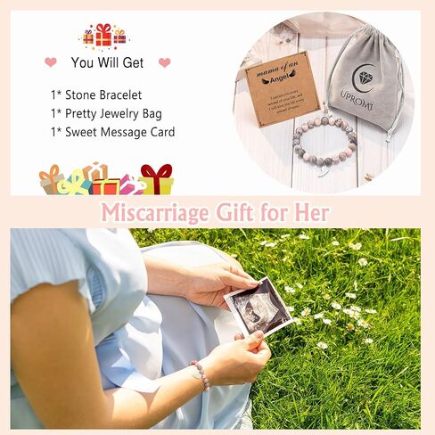 UPROMI Sympathy Gift for Loss of Mom, Purple/Green/Pink Remembrance Bracelet Sympathy Memorial Gifts for Loss of Mom in Saudi Arabia