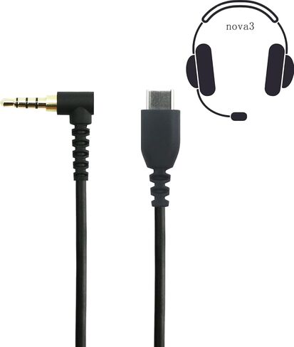 كابل صوت بديل NewFantasia مع نوع C USB-C ذكر فقط متوافق مع سماعة الألعاب SteelSeries Arctis Nova 3 1.3 متر/4.2 قدم in Kuwait