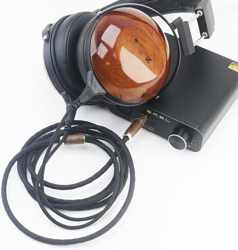 كابل صوت مطور من NewFantasia 6N OCC مطلي بالفضة والنحاس متوافق مع سماعات Fostex TH-900 MKII وTH610 وTH900 MK2 المتميزة مع ذكر 3.5 مم ومحول 6.3 مم من خشب الجوز in Kuwait