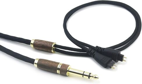 كابل صوت مطور من NewFantasia 6N OCC مطلي بالفضة والنحاس متوافق مع سماعات Fostex TH-900 MKII وTH610 وTH900 MK2 المتميزة مع ذكر 3.5 مم ومحول 6.3 مم من خشب الجوز in Kuwait