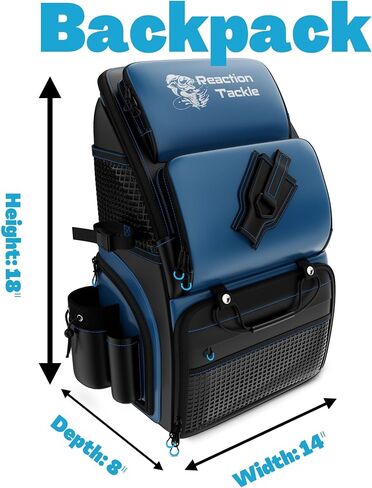 Reaction Tackle Saltwater Fishing Tackle Bags, Water Resistant 1000D PVC Tackle Box Bag with Removable Dividers, Fits 3600 and 3700 Trays, Large in Kuwait