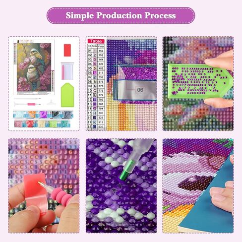 Lxmsja Toucan Bird Flowers الماس الفن مجموعات الرسم للبالغين، 5D مجموعات الفن الماس للمبتدئين، DIY الحفر الكامل الحرف اللوحة مع الماس، ديكور جدار المنزل 12x16 بوصة in Saudi Arabia